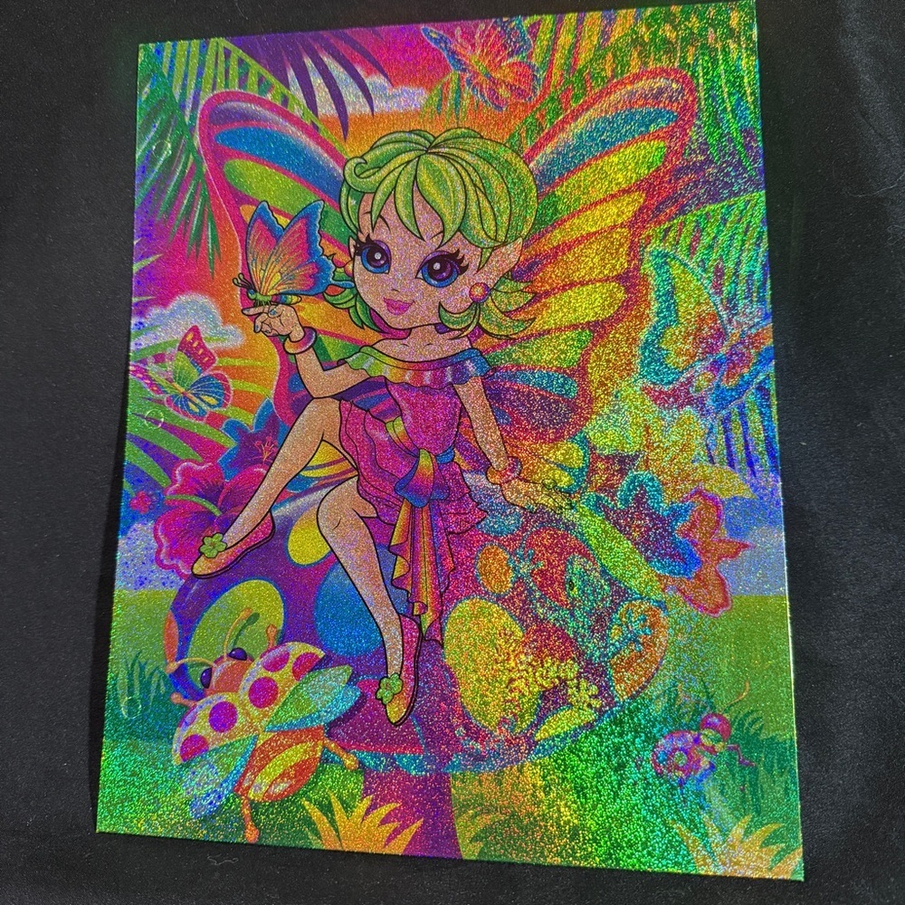 VTG, Y2K, Lisa Frank Holographic Fairy “Layla” pocket folder